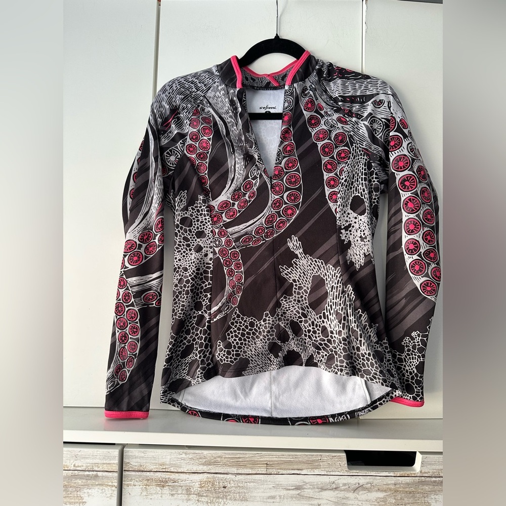 🚴‍♀️ Shebeest Long Sleeve Cycling Jersey Octopus Print